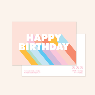 Happy Birthday Gift Card - Coated Australia